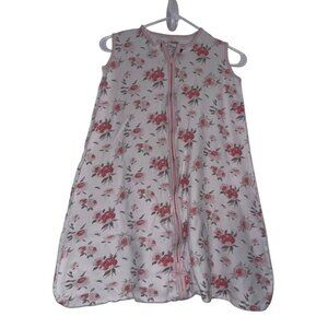Mama Cheetah Organic Cotton Sleep Sack Sz XLarge 18-24 Months Pink Floral Zip